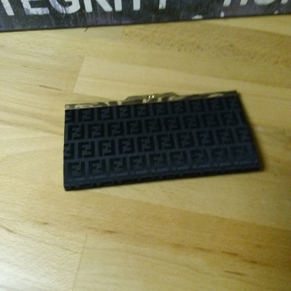 Women's Vintage Black Clutch Purse with Matching Billfold Wallet - Picture 8 of 11